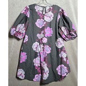 Free People‎ Maye Poplin Tunic In Midnight Combo Medium